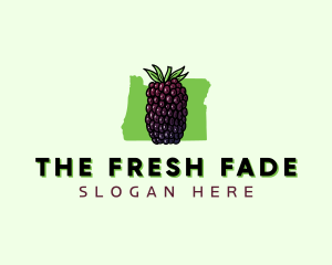 Oregon Blackberry Fruit logo design