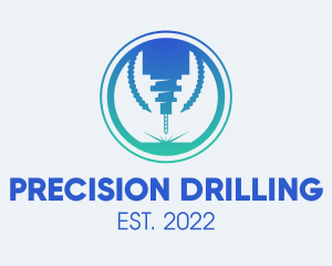 Drill Drilling Tool logo design