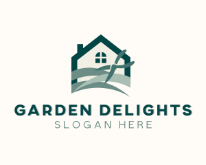 Garden Secateurs House Landscaping logo design