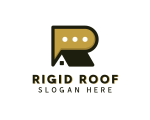 Roof Property Letter R  logo design