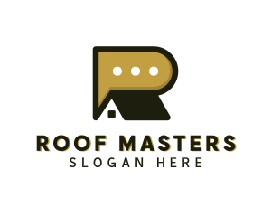 Roof Property Letter R  logo design