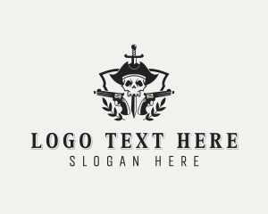 Skull Pirate Sword logo