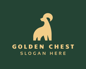 Golden Deluxe Goat logo design