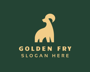 Golden Deluxe Goat logo design