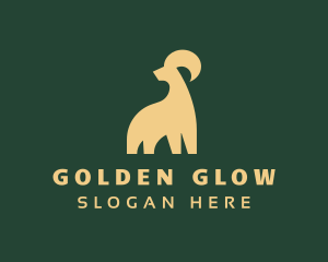 Golden Deluxe Goat logo design