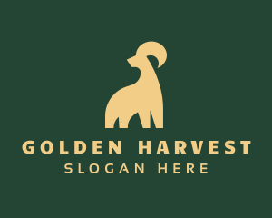 Golden Deluxe Goat logo design