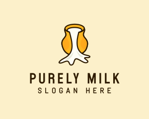 Pouring Milk Jar Jug logo