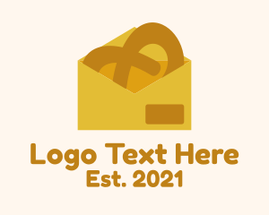 Yellow Pretzel Envelope logo