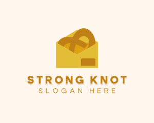 Yellow Pretzel Envelope logo design