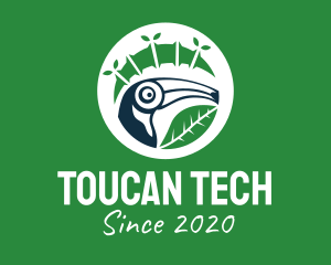 Toucan Bamboo Leaf logo design