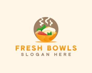 Korean Bowl Bibimbap logo design