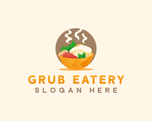 Korean Bowl Bibimbap logo design