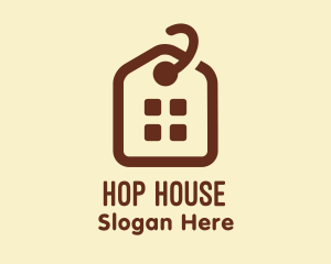 Brown House Sale Tag logo design