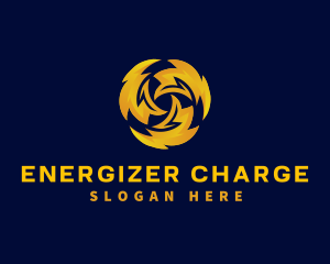 Lightning Vortex Electricity logo design