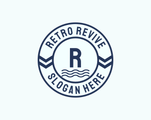 Retro Waves Water Park logo design