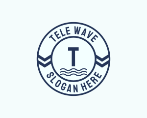 Retro Waves Water Park logo design