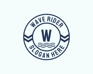 Retro Waves Water Park logo design