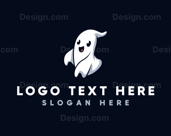 Spooky Ghost Halloween Logo