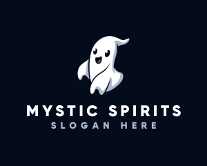 Spooky Ghost Halloween logo design