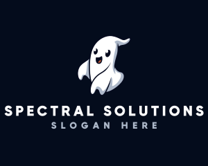 Spooky Ghost Halloween logo design