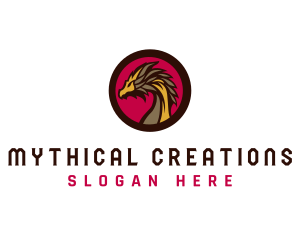 Mythical Dragon Avatar logo design