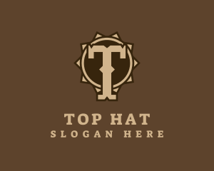 Cowboy Badge Letter T logo design