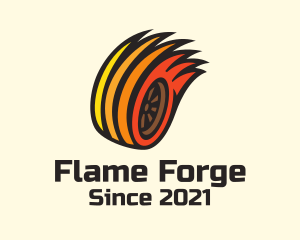 Fast Flaming Wheel logo design