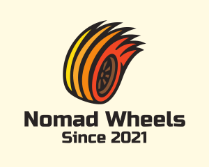 Fast Flaming Wheel logo design