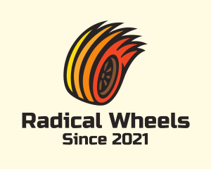 Fast Flaming Wheel logo design