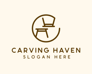 Minimalist Table Furniture logo design