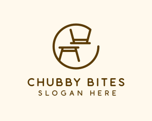 Minimalist Table Furniture logo design