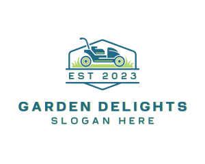 Gardener Lawn Mower logo design