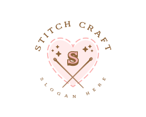 Creative Knitting Heart logo