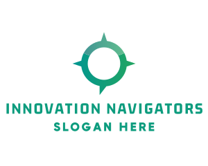 Navigation Compass Chat logo design