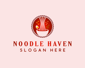 Noodle Cooking Cuisine logo design