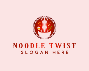 Noodle Cooking Cuisine logo design