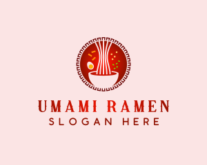 Noodle Cooking Cuisine logo design