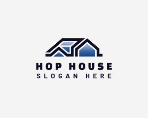 House Residential Roofing logo design