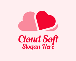 Romantic Heart Cloud logo design