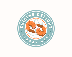 Shrimp Prawn Seafood logo design