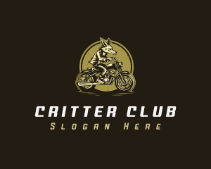 Coyote Motorcycle Rider logo design