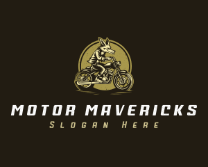 Coyote Motorcycle Rider logo design