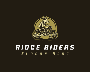 Coyote Motorcycle Rider logo design