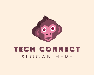 Isometric Monkey Head  logo