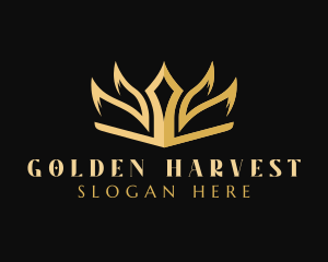 Golden Deluxe Crown logo design