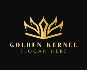 Golden Deluxe Crown logo design