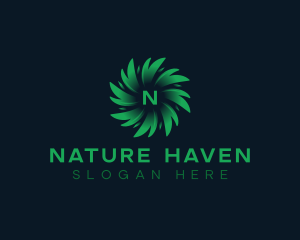 Eco Nature Leaves logo design