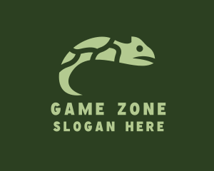 Green Chameleon Reptile logo