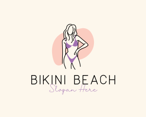 Sexy Woman Swimsuit logo design