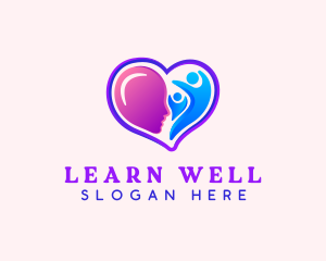 Wellness Therapy Heart logo design